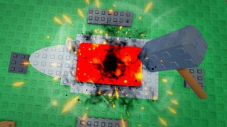 A hammer smashes down onto a forge to craft a weapon in +1 Loot to Forge.