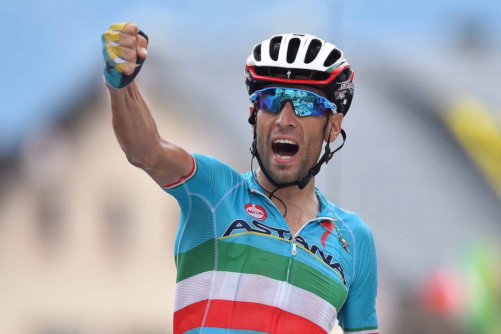 Vincenzo Nibali (Astana) wins stage 19 of the 2015 Tour de France.