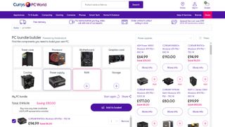 Currys PC World website system builder