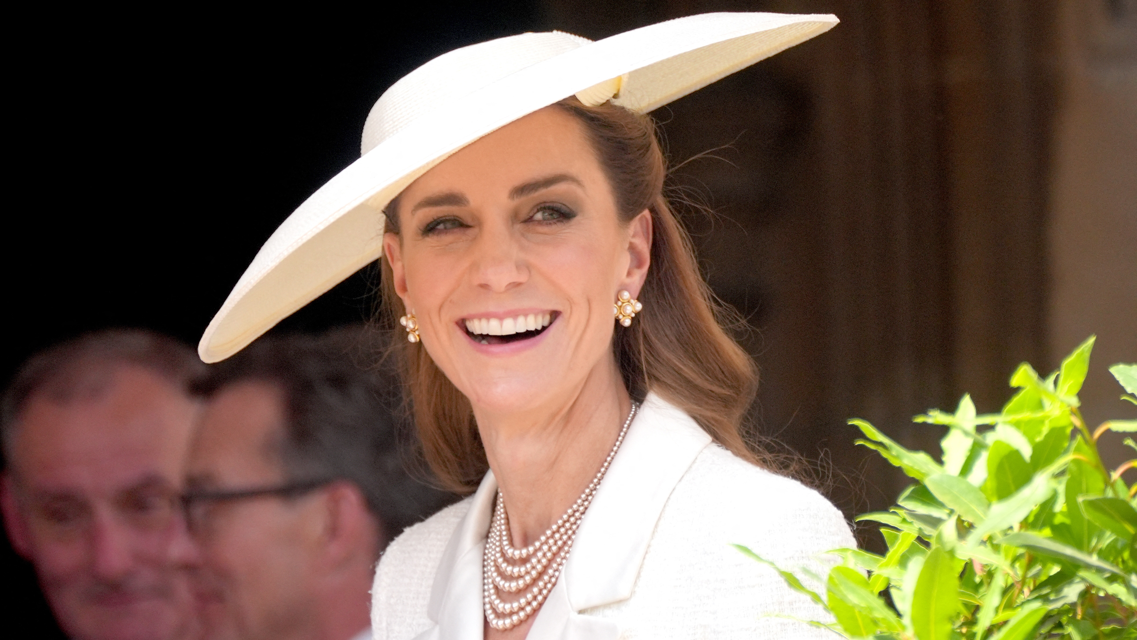 Catherine, Princess of Wales smiles as she attends the Order of the Garter service at St George&#039;s Chapel in Windsor Castle