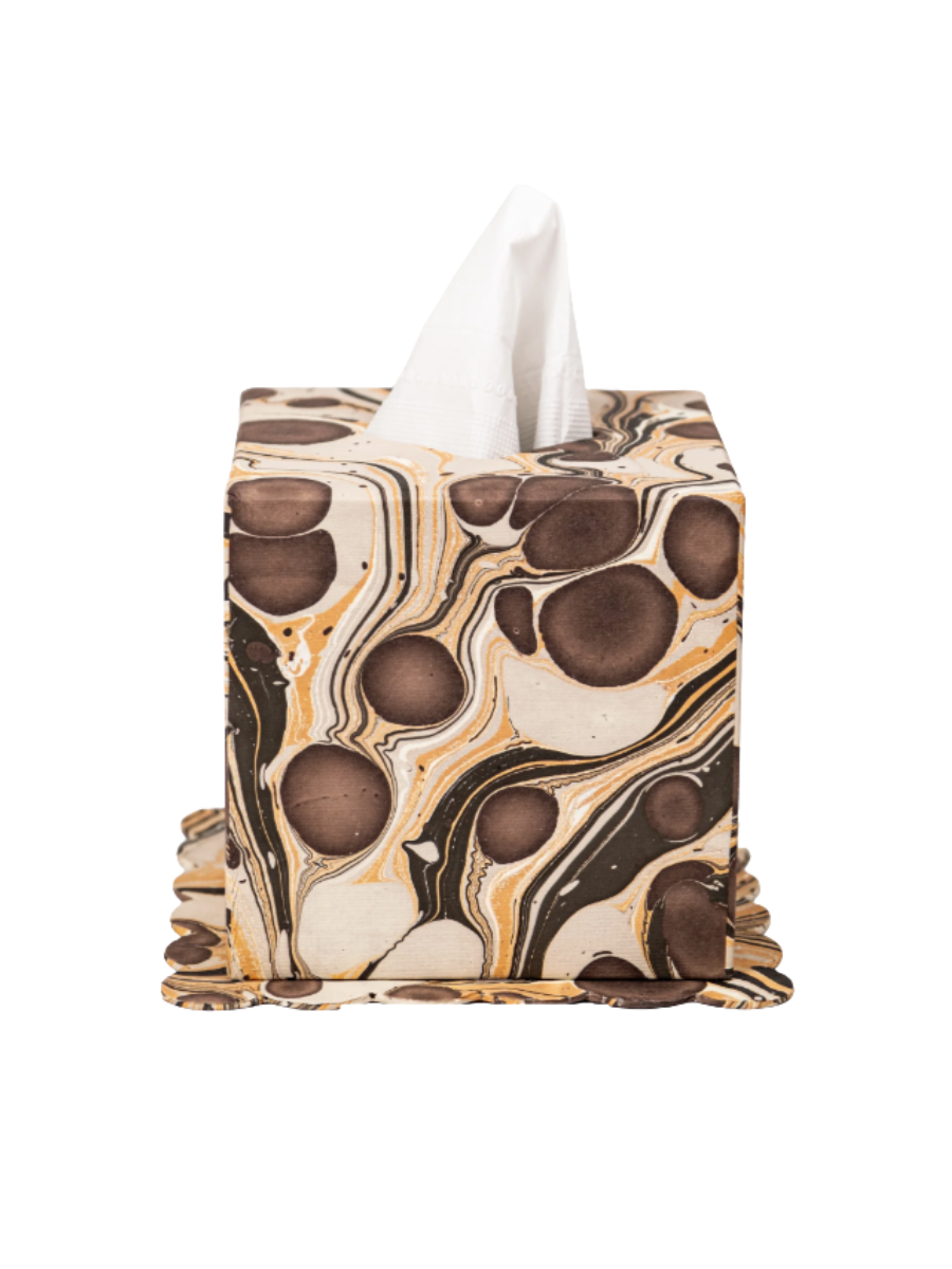 Inner Child, Hand-Marbled Tissue Box Cover