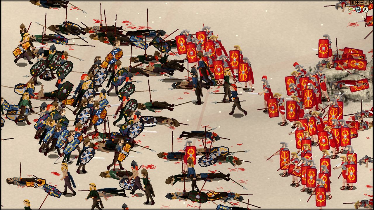 Images of pixel art strategy game Roma Invicta