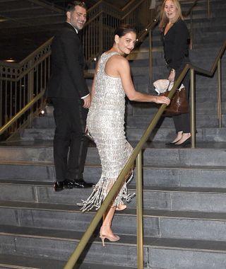 Actress Katie Holmes is seen arriving to the 2022 CFDA Fashion Awards at Casa Cipriani on November 7, 2022 in New York City