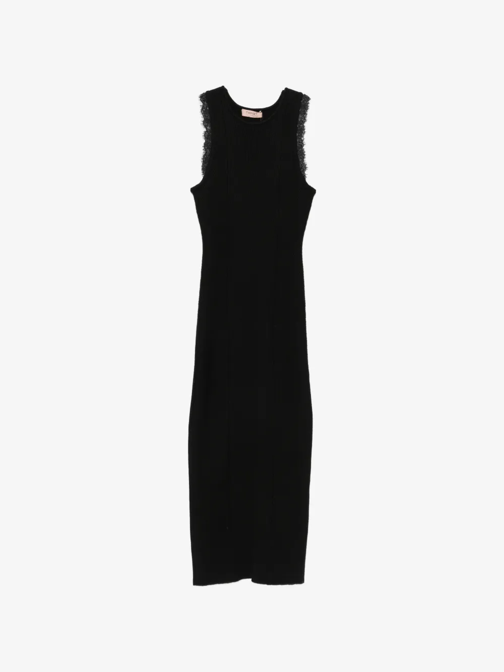 Twinset Lace-Trim Ribbed Midi Dress | M