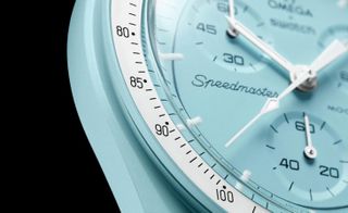 Blue Omega Swatch watch