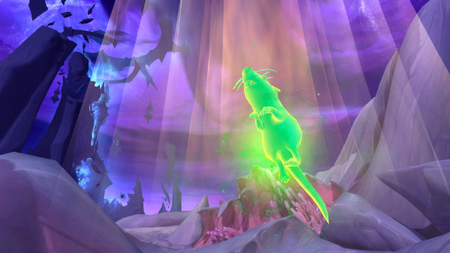Dundun the Loa floats in his resplendent glory as a signpost for an Abundance event in World of Warcraft: Midnight.