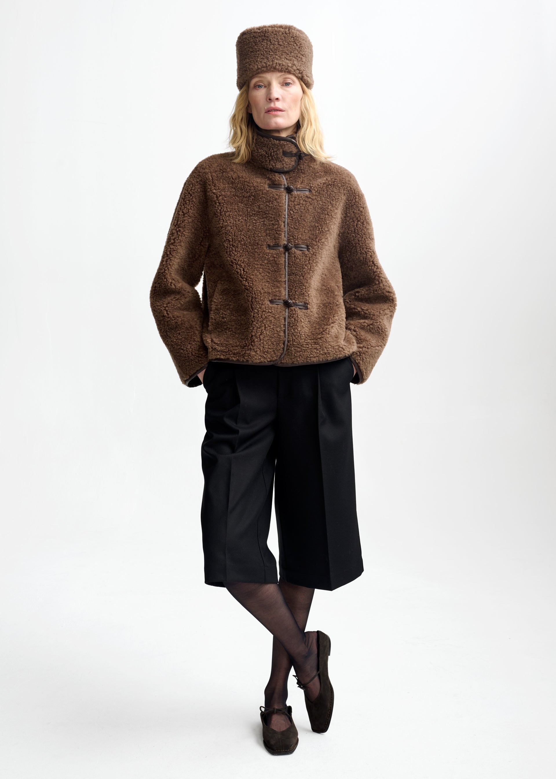Zola Lamb Fur Jacket - Cappucino - Xs/s