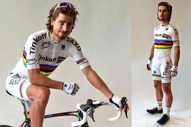 Peter Sagan in full world champion's kit - and he's gone for white ...