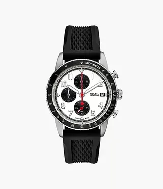 Sport Tourer Chronograph Black Silicone Watch