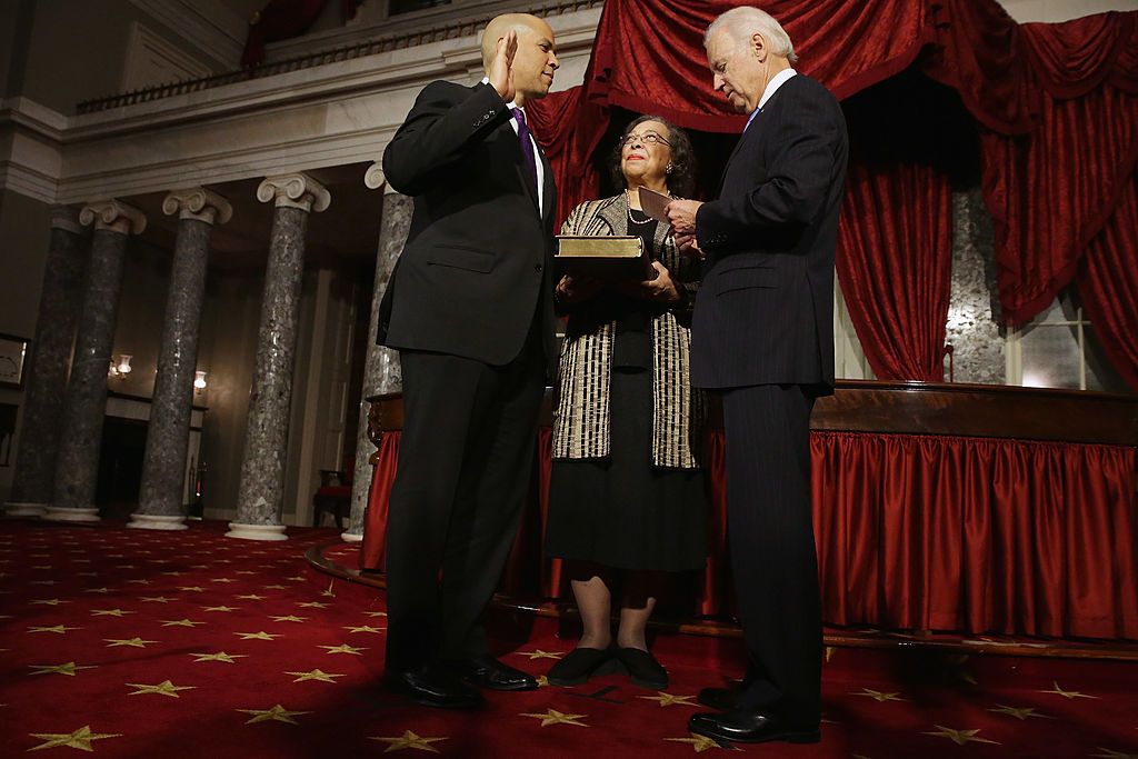 Cory Booker and Joe Biden.