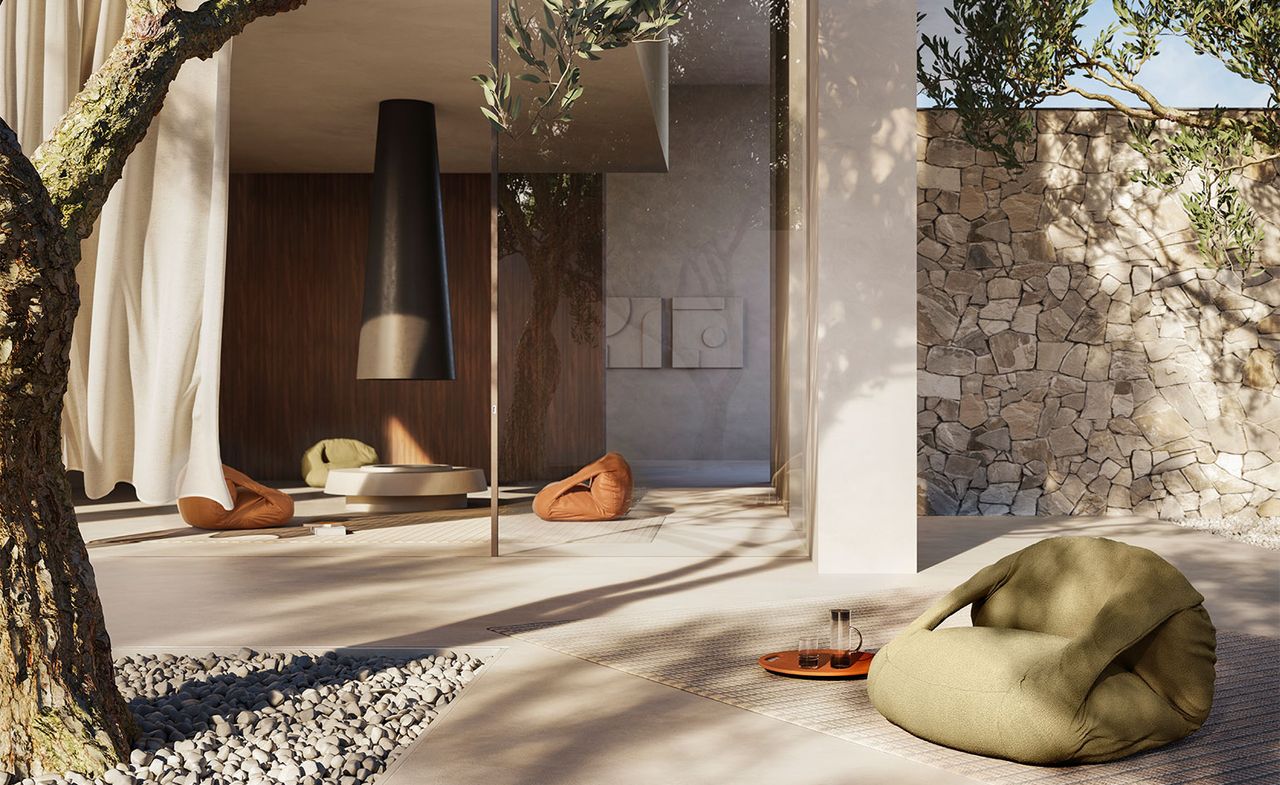 Natuzzi Pouff photographed in Puglia