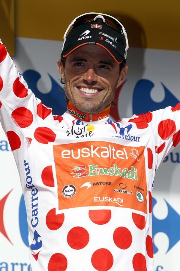Samuel Sanchez came away with the Tour's polka dot jersey