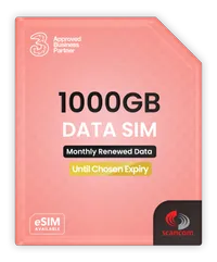 Three 1000GB Data SIM Three 1000GB Data SIM