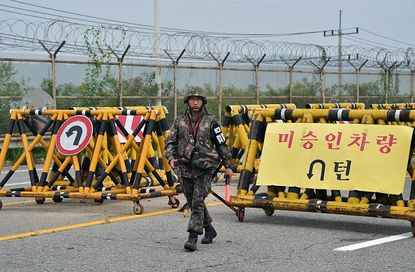 A South Korean soldier 