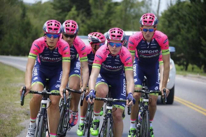 Lampre Merida out training at the Tour de San Luis