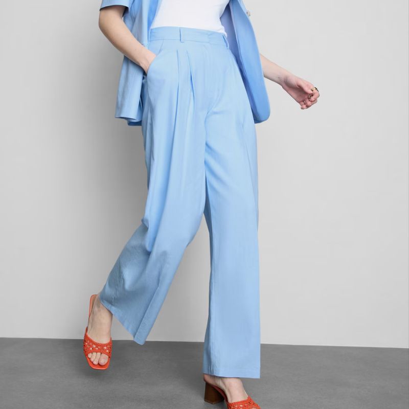 Primark , Linen Blend Wide Leg Trousers