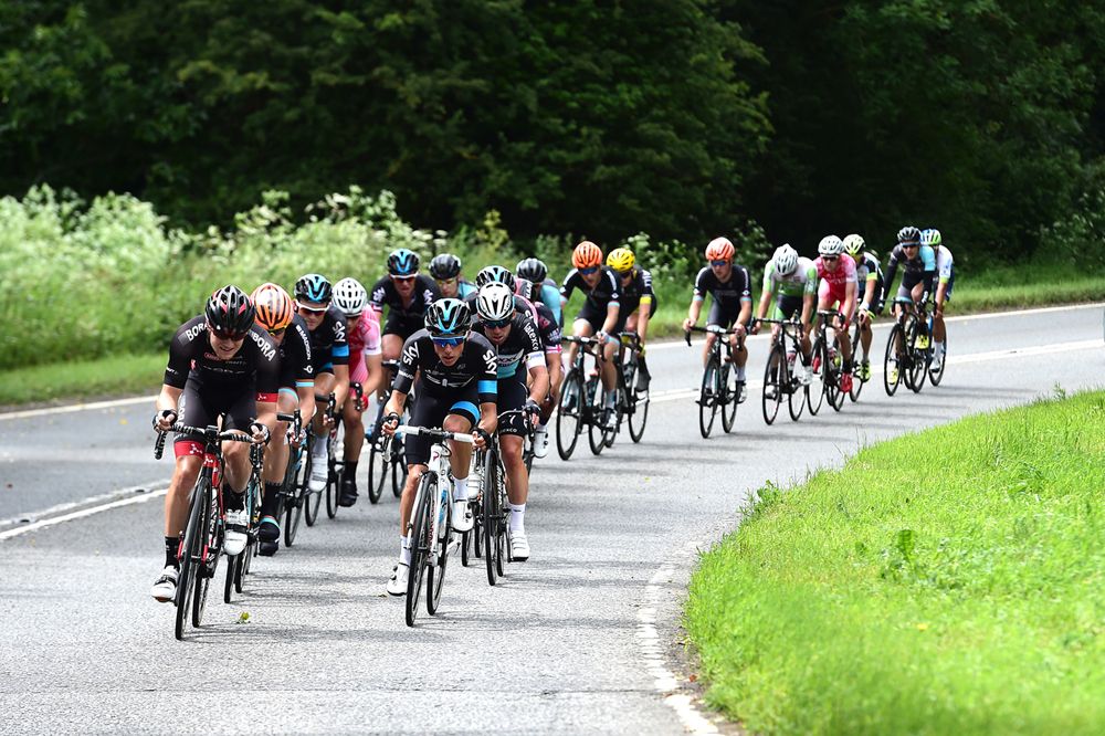The men's field in the British road nationals