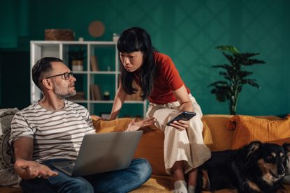 a couple fighting over a decision