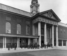 The portico of the Royal Hospital Chelsea in 1910. Credit: Country Life Picture Library