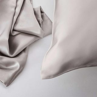 silk pillow cover with white background