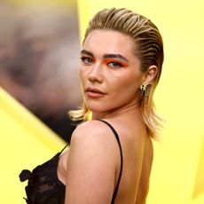 Florence Pugh wears a naked dress by Elie Saab to the Thunderbolts premiere