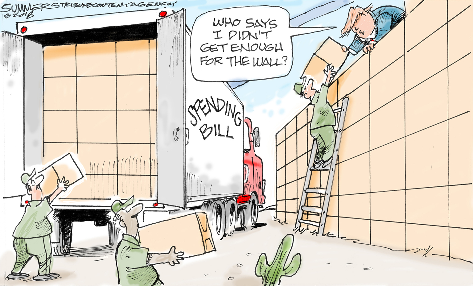 Political cartoon U.S. March For Our Lives Never Again security measures gun control teens