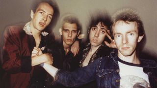 A group portrait of UK punk rock band The Clash, New York, September 1978