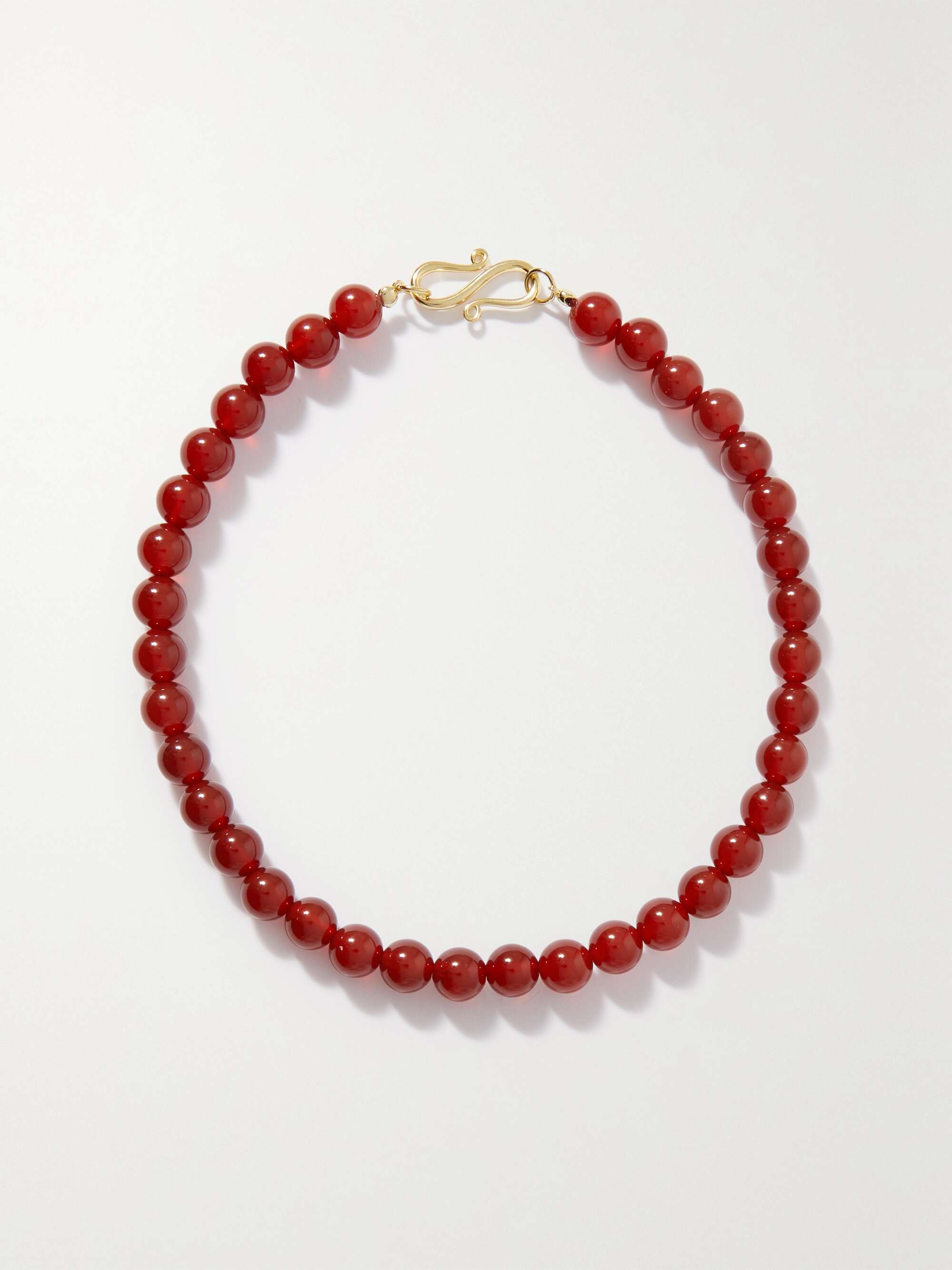 Rose Gold-Plated Carnelian Necklace