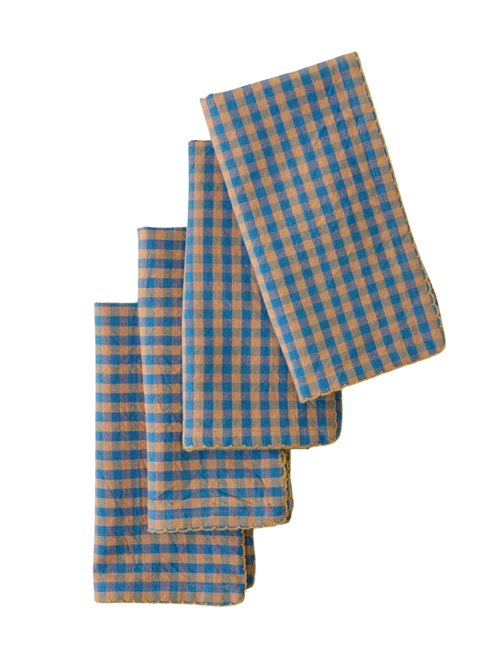 Poolside Check Napkin Set of 4