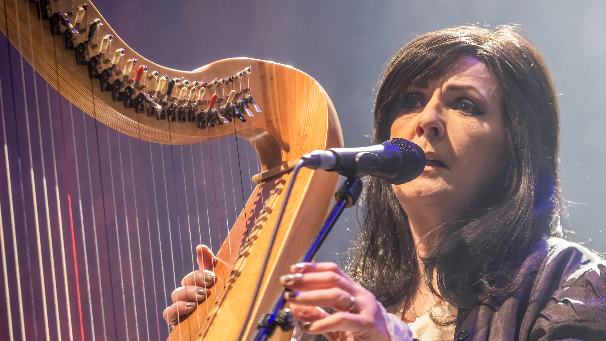 Moya Brennan from the Irish group Clannad performs at Sentrum Scene on April 22, 2022 in Oslo, Norway