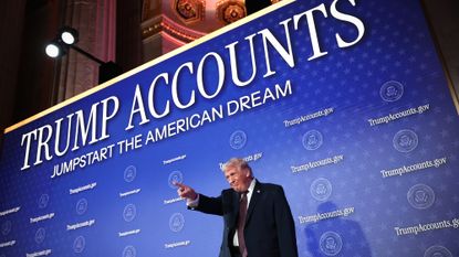 President Donald Trump touts "Trump Accounts"