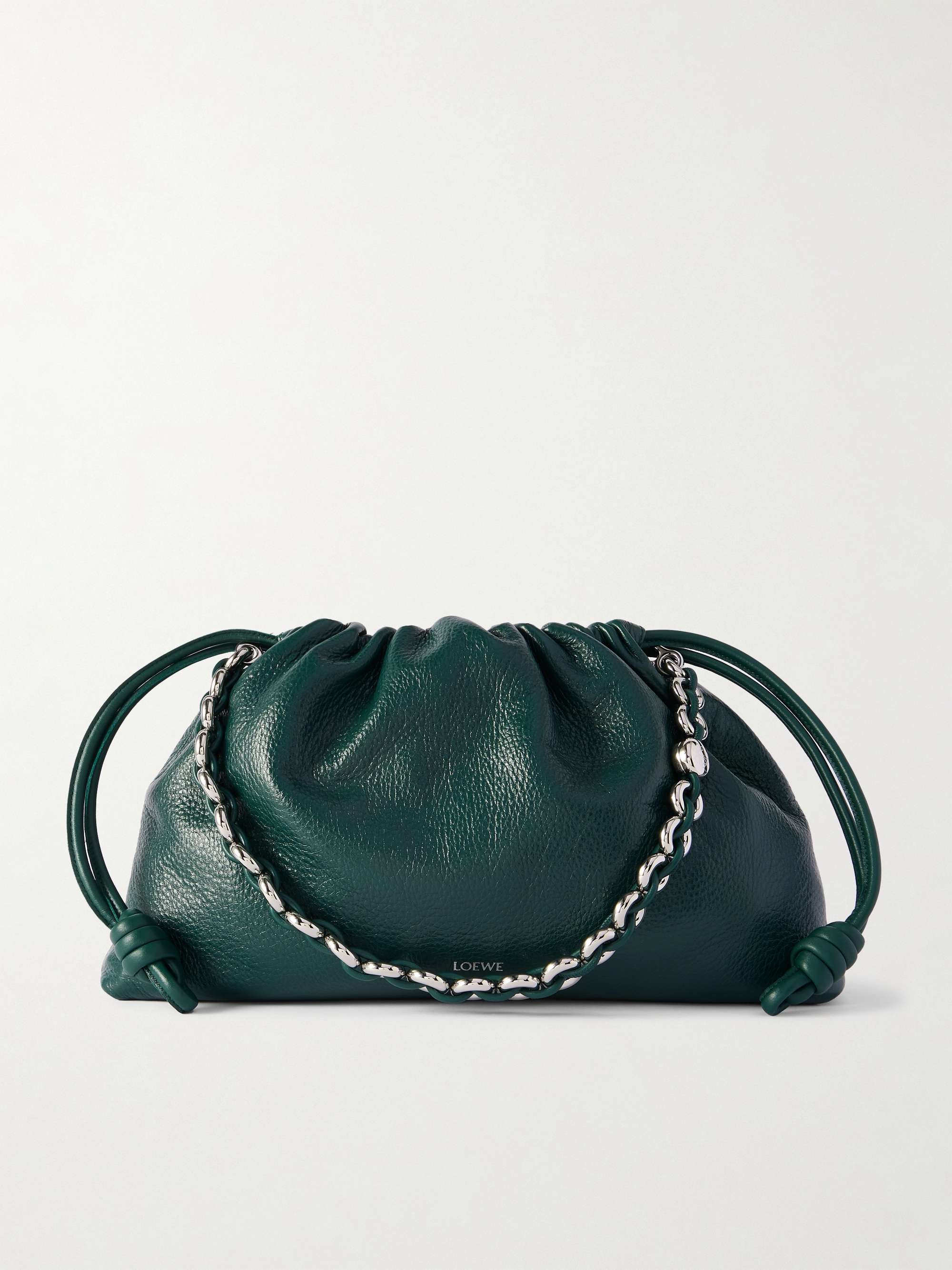 Flamenco Large Textured-Leather Shoulder Bag