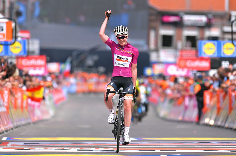 Anna van der Breggen (Boels Dolmans) wins a second consecutive Liege-Bastogne-Liege