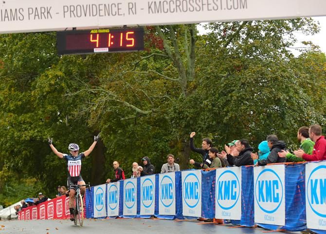 Katie Compton (Trek Factory Team) winning day one with ease in Providence