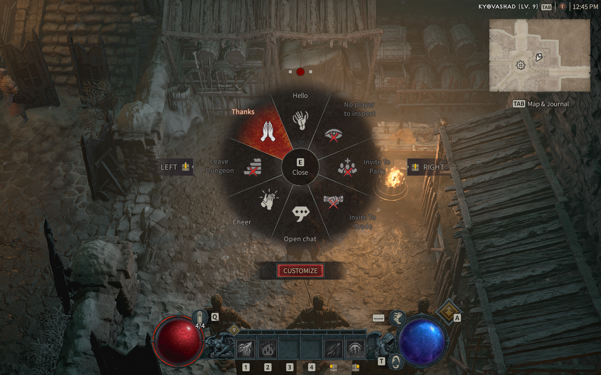 Diablo 4 emote wheel