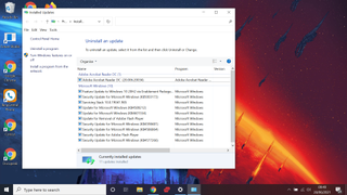 How to uninstall a Windows 10 update - select update