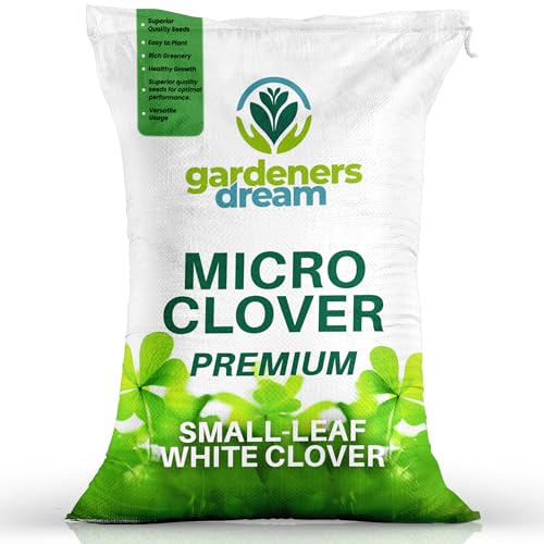 Clover Grass Seed for Low Maintenance Eco Lawns, Organic Fertilizer (100g (covers 3.5m&amp;sup2;))
