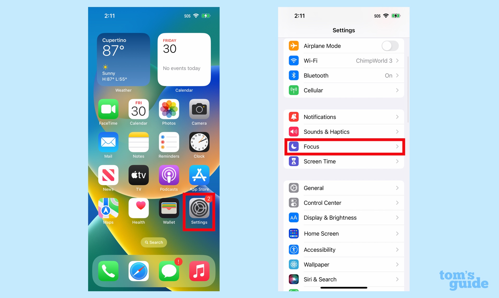 Comment configurer un mode de mise au point sur votre iPhone dans les paramètres de lancement d'iOS 16