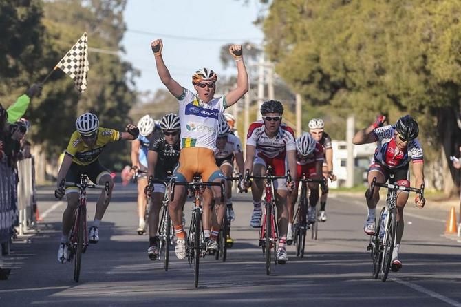Anthony Giacoppo (Genesys Wealth Advisers) had good form early on in the 14 stage Tour of Murray sprint-fest.