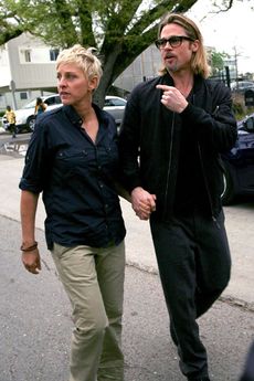 Brad Pitt and Ellen Degeneres - New Orleans - Marie Claire - Marie Claire UK