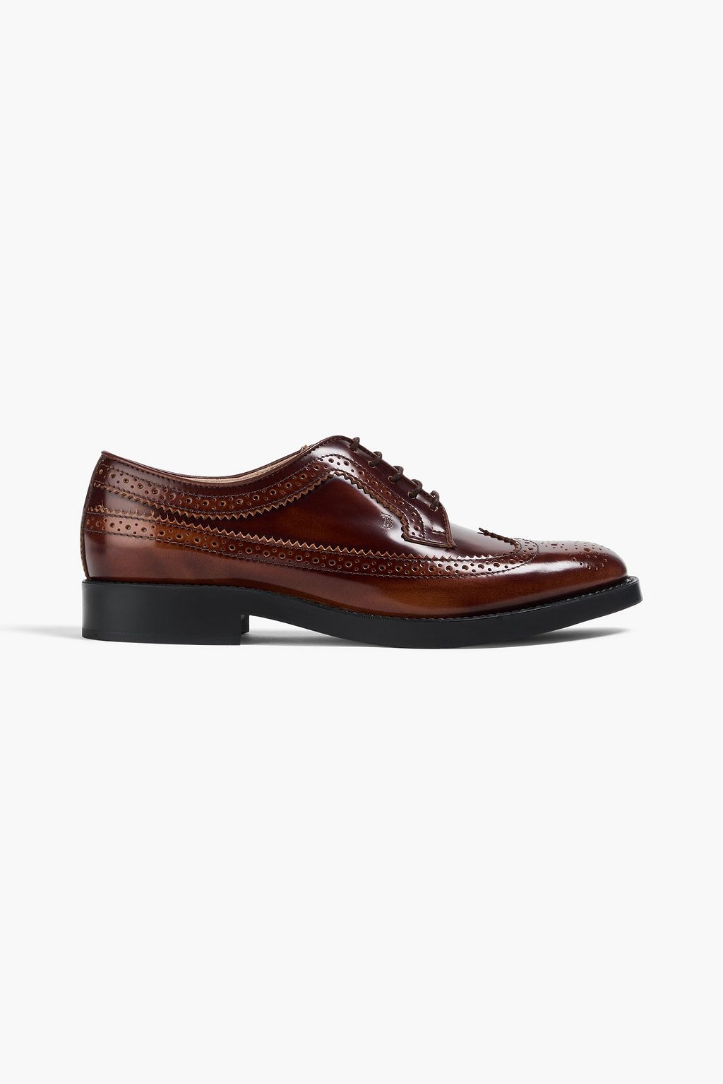 Burnished Glossed-Leather Brogues