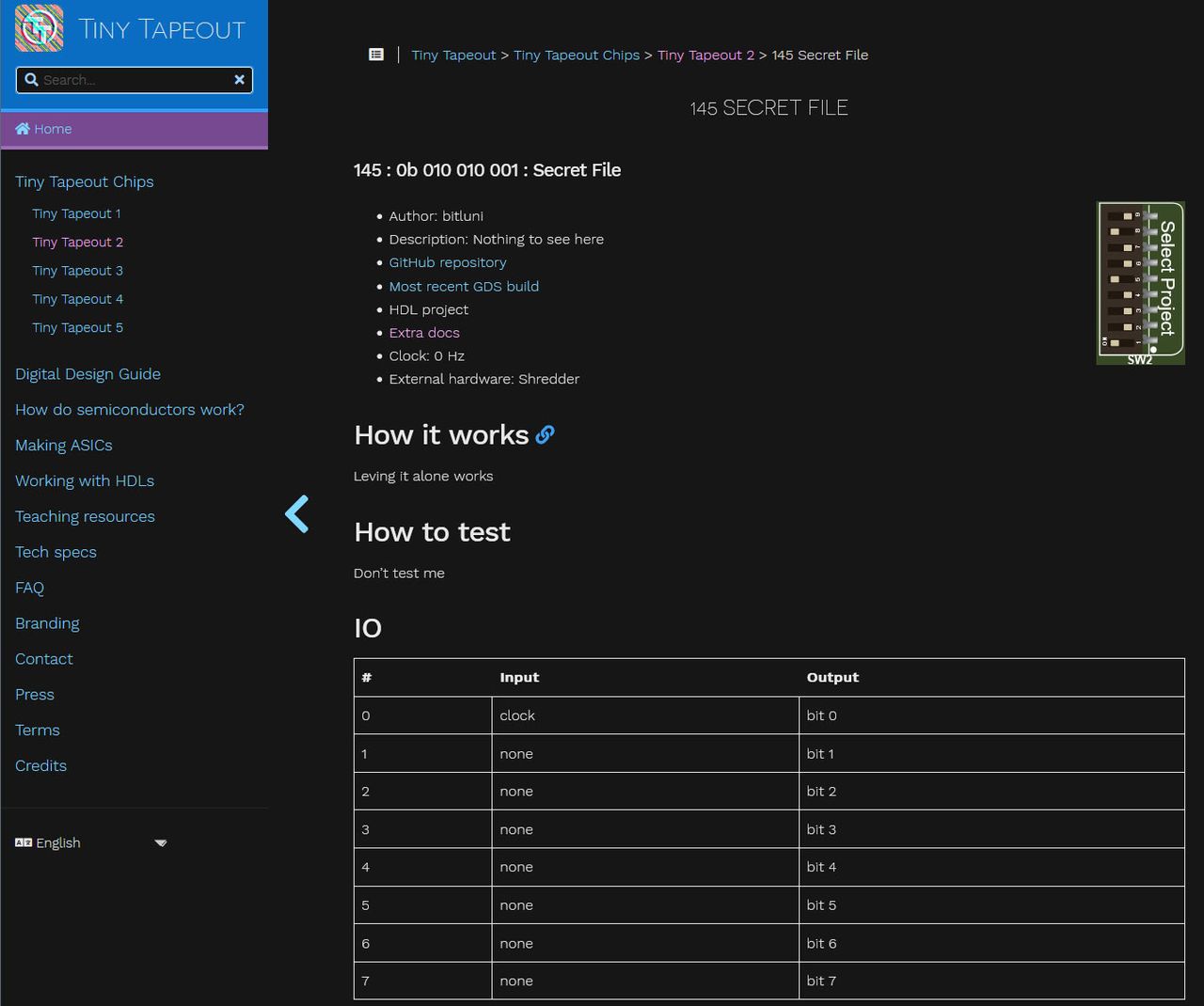 Rickroll ASIC chip