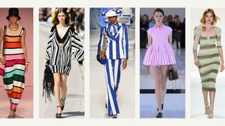 fashion trends 2023: stripes: Luisa Spagnoli / Anteprima / Moschino / Loewe / Veronica Beard