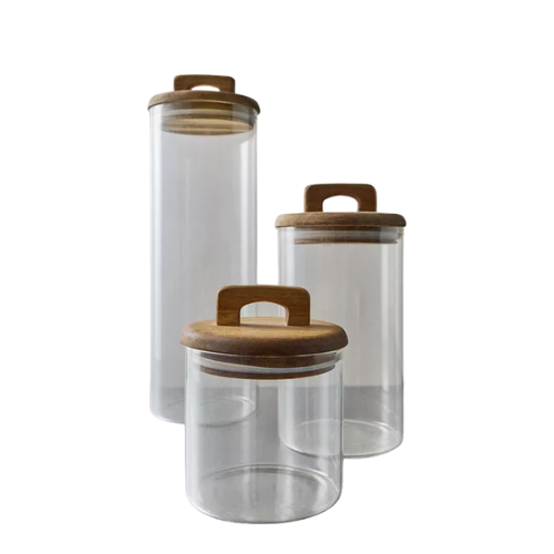 Zara Home, Glass and Wood Storage Jars