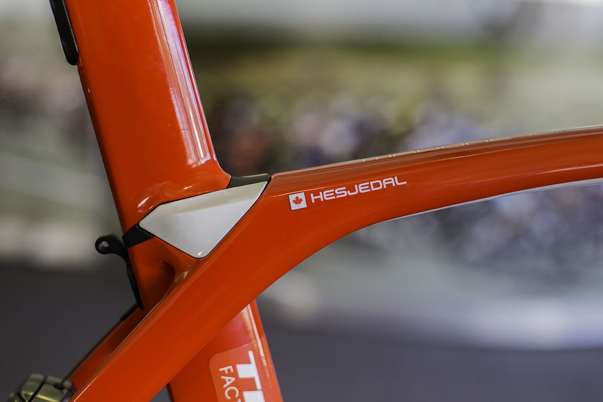 Ryder Hesjedal's seat tube detail