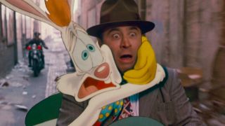 Charles Fleischer and Bob Hoskins in Who Framed Roger Rabbit?