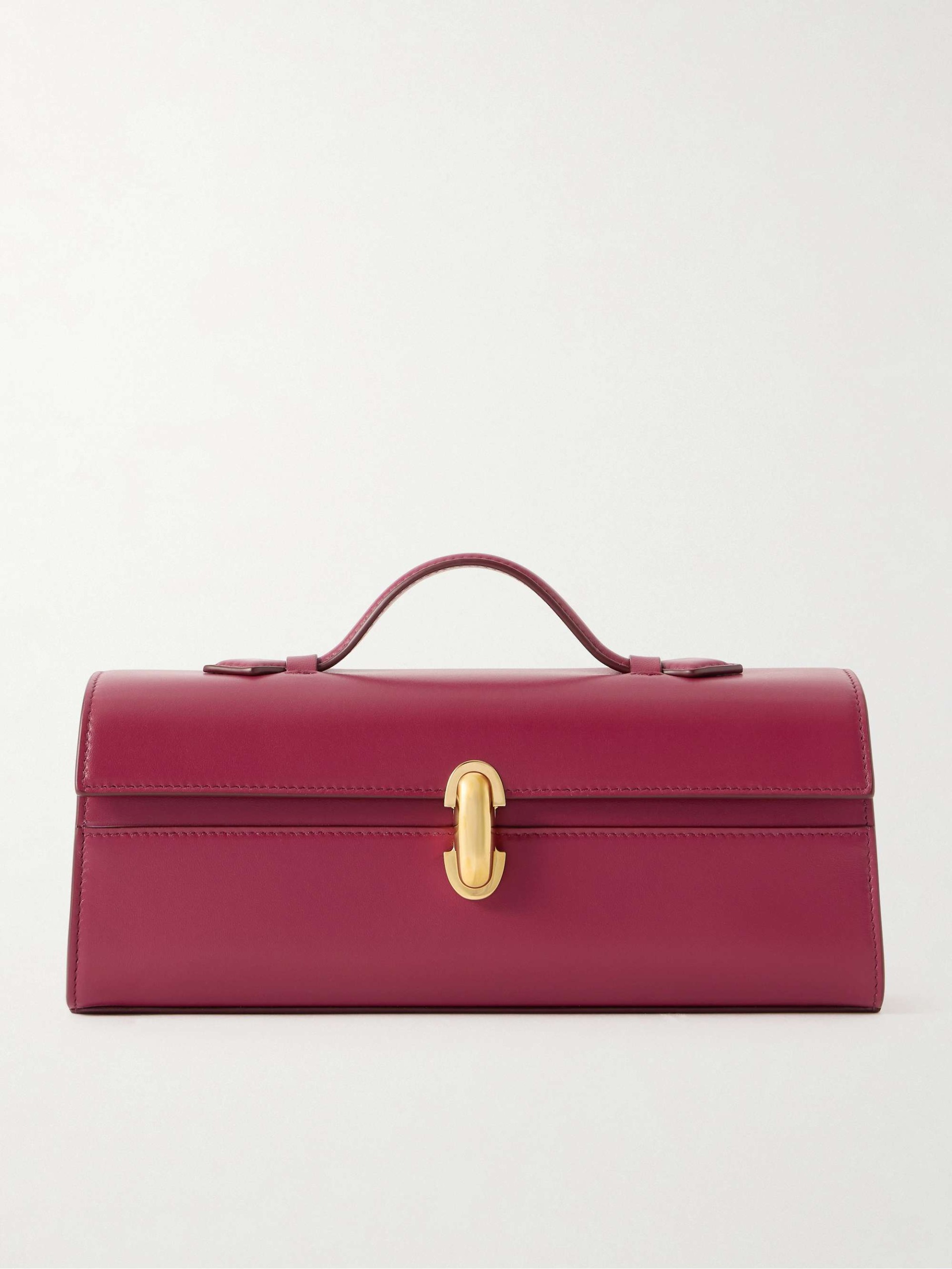 Slim Symmetry Leather Top-Handle Bag