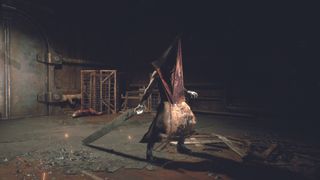 Hands-on with Silent Hill 2; a pyramid head monster