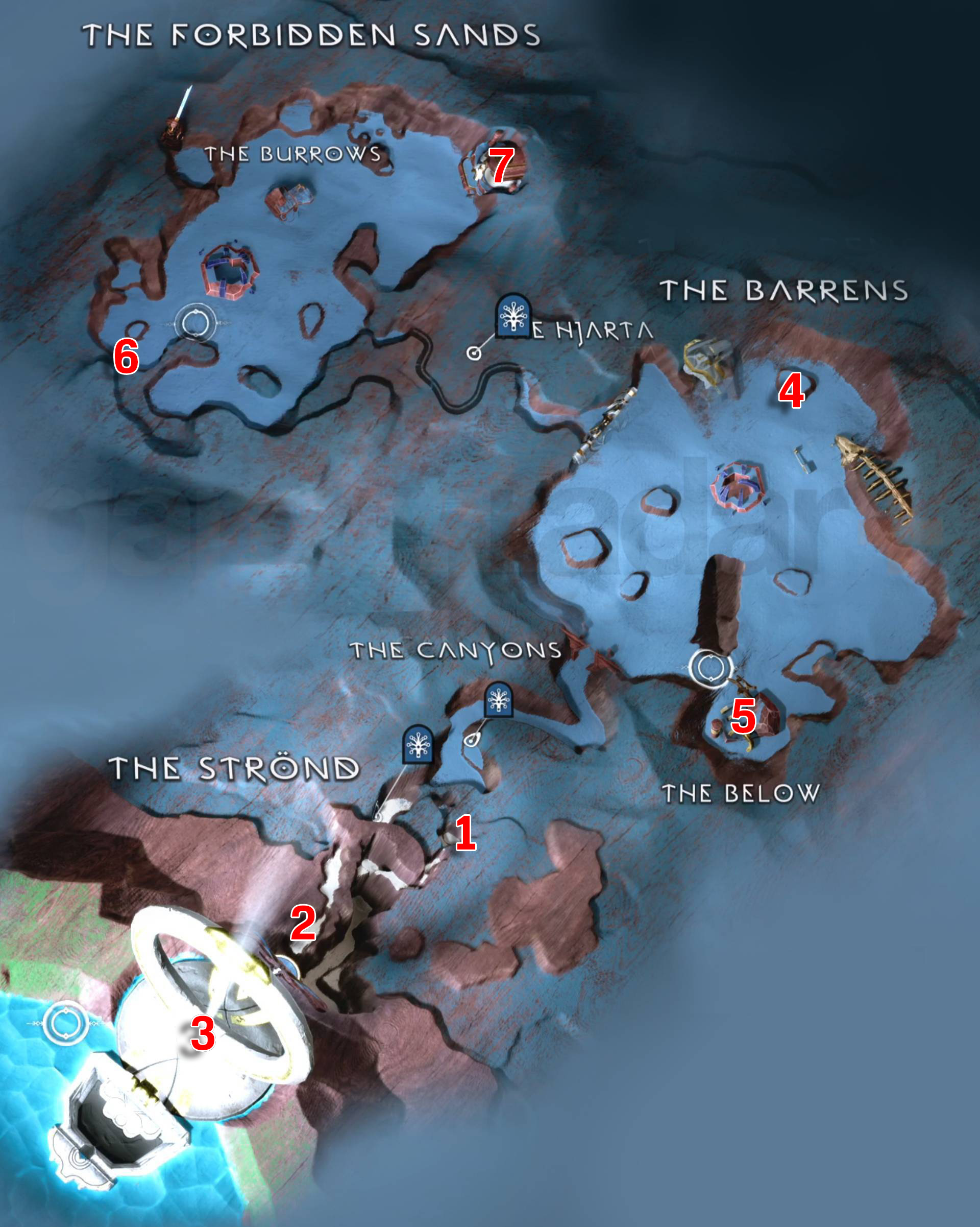 God of War Ragnarok Nornir Chests in alfheim map