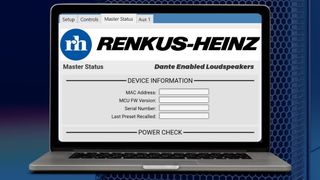 The Renkus-Heinz new plug-in on a laptop screen.
